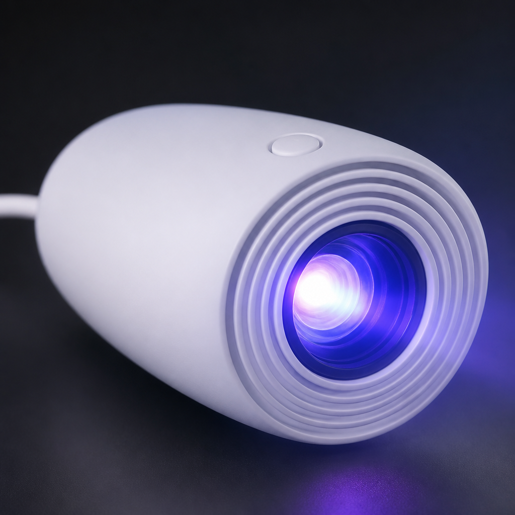 Detalle de la lente del proyector
